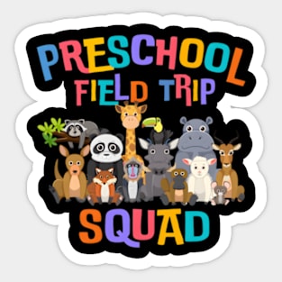 Pre-K Preschool Field Day Trip Squad 2024 Zoo Animal Sticker